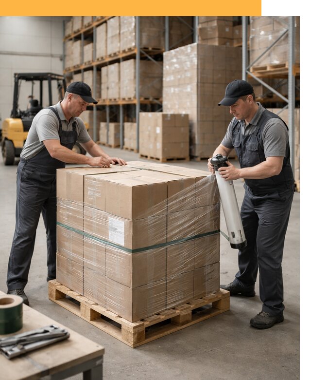 Упаковка и паллетирование грузов от 3568 руб: защита и крепление